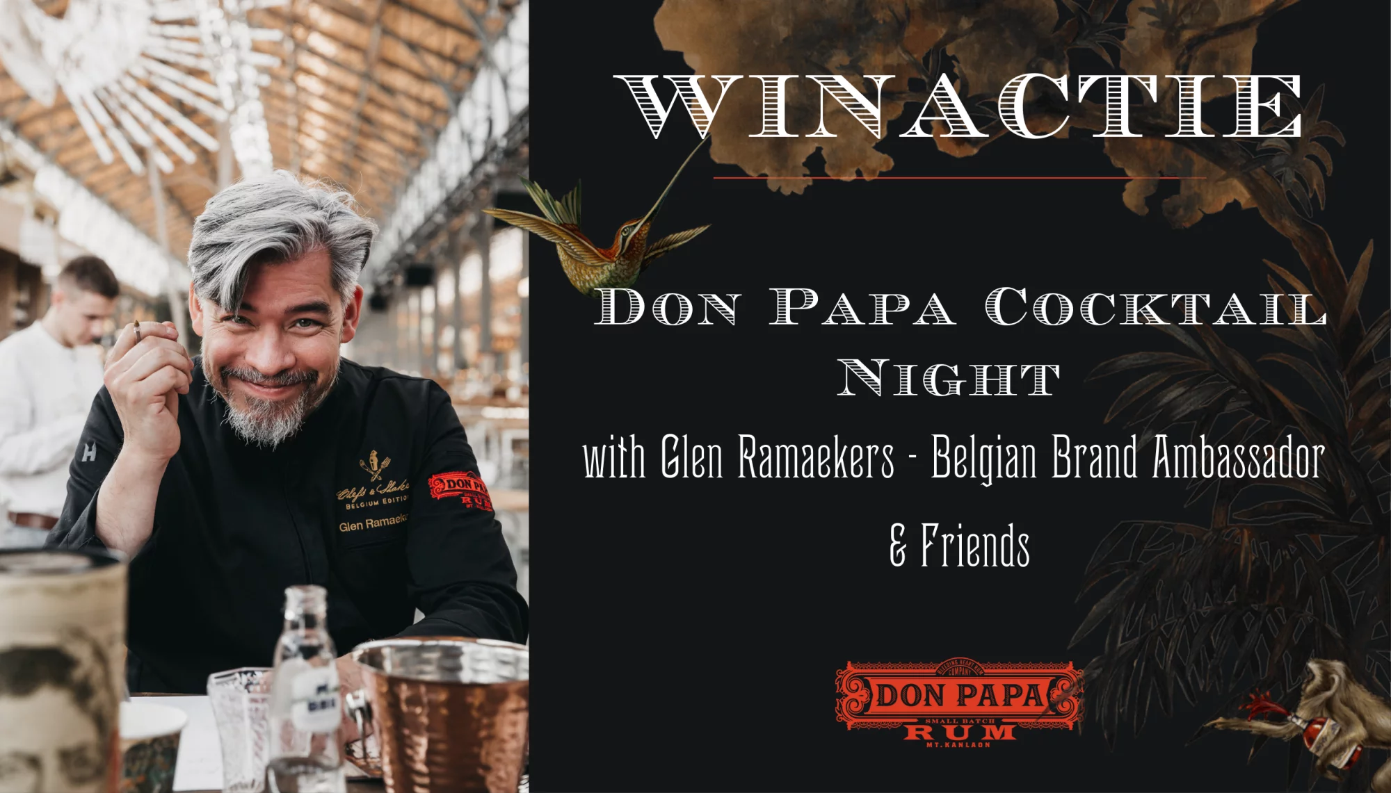 Win een Don Papa Cocktail Night with Glen Ramaekers