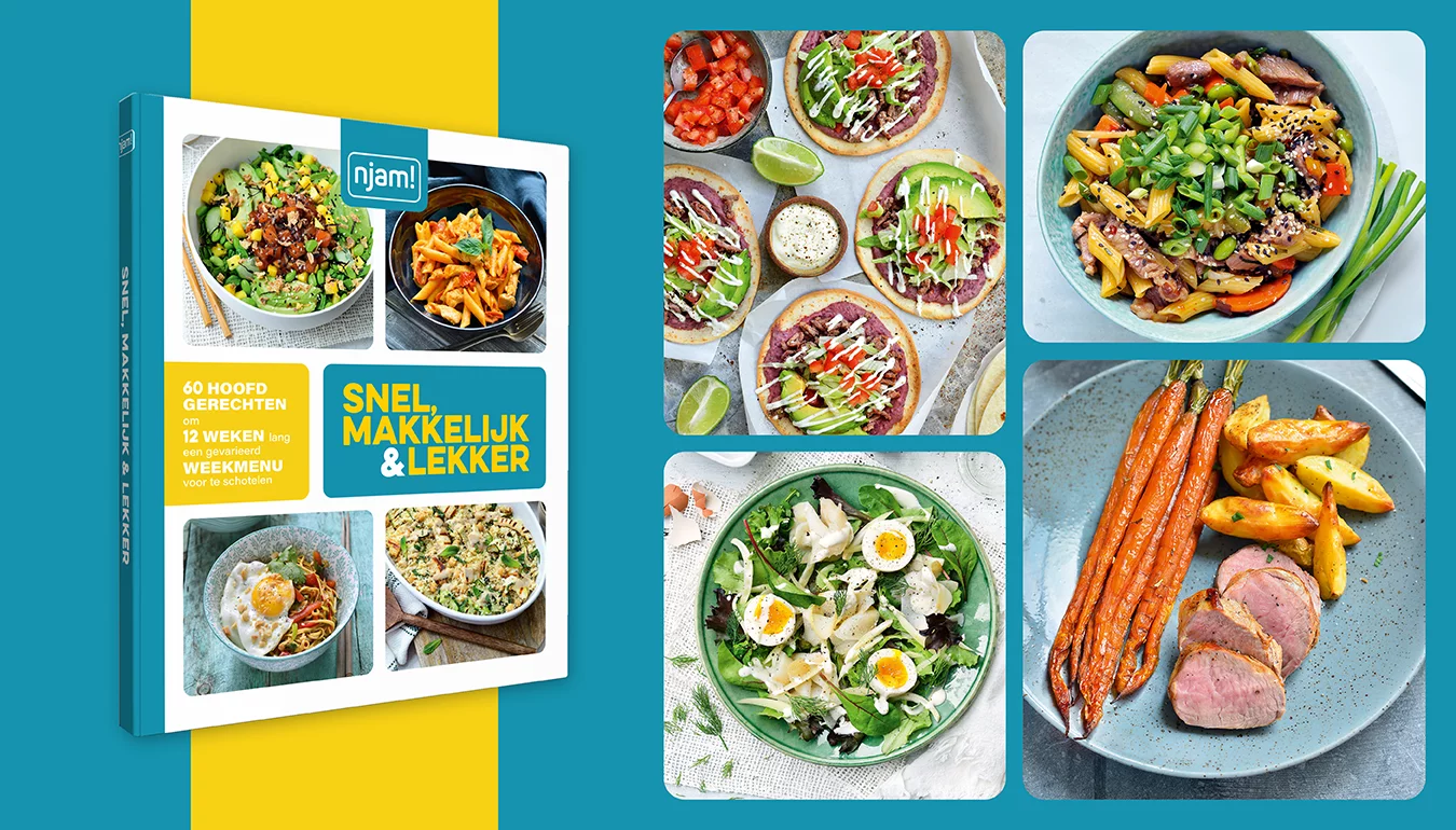Win een exemplaar van het njam! kookboek 'Snel, Makkelijk & Lekker'