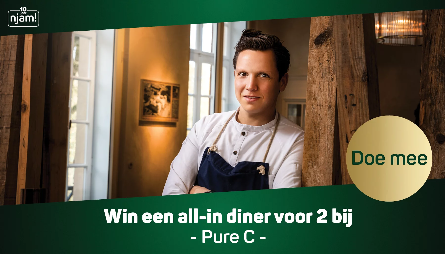 Win een all-in diner voor 2 personen bij Pure C