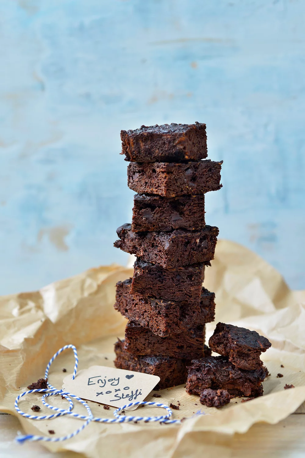 Brownie van zoete aardappel