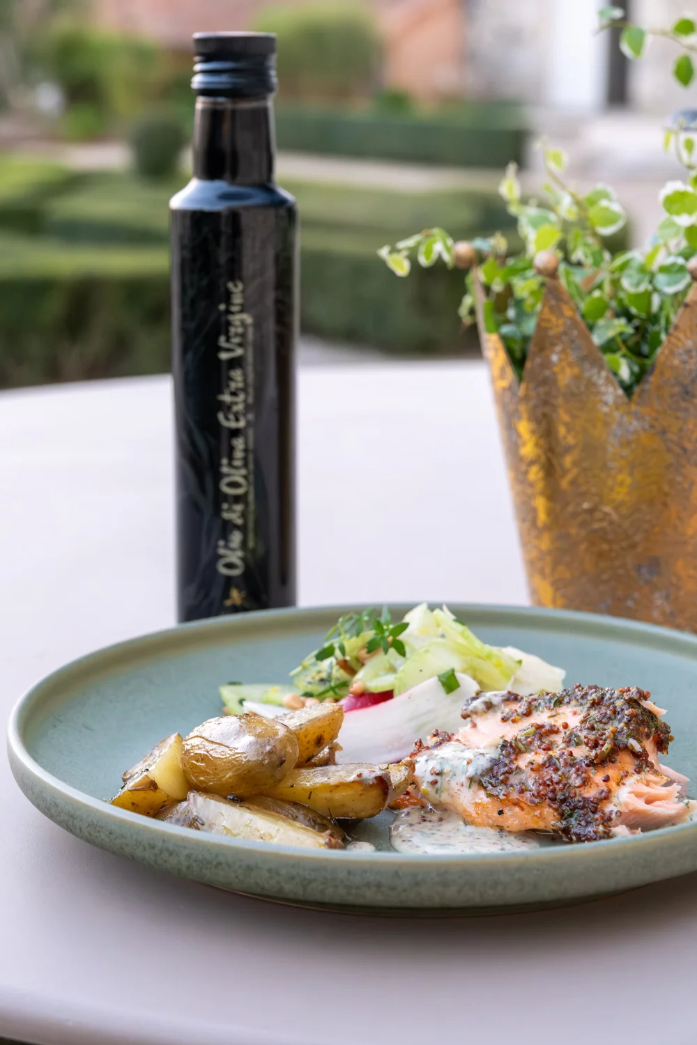 Zalm asado met krieltjes