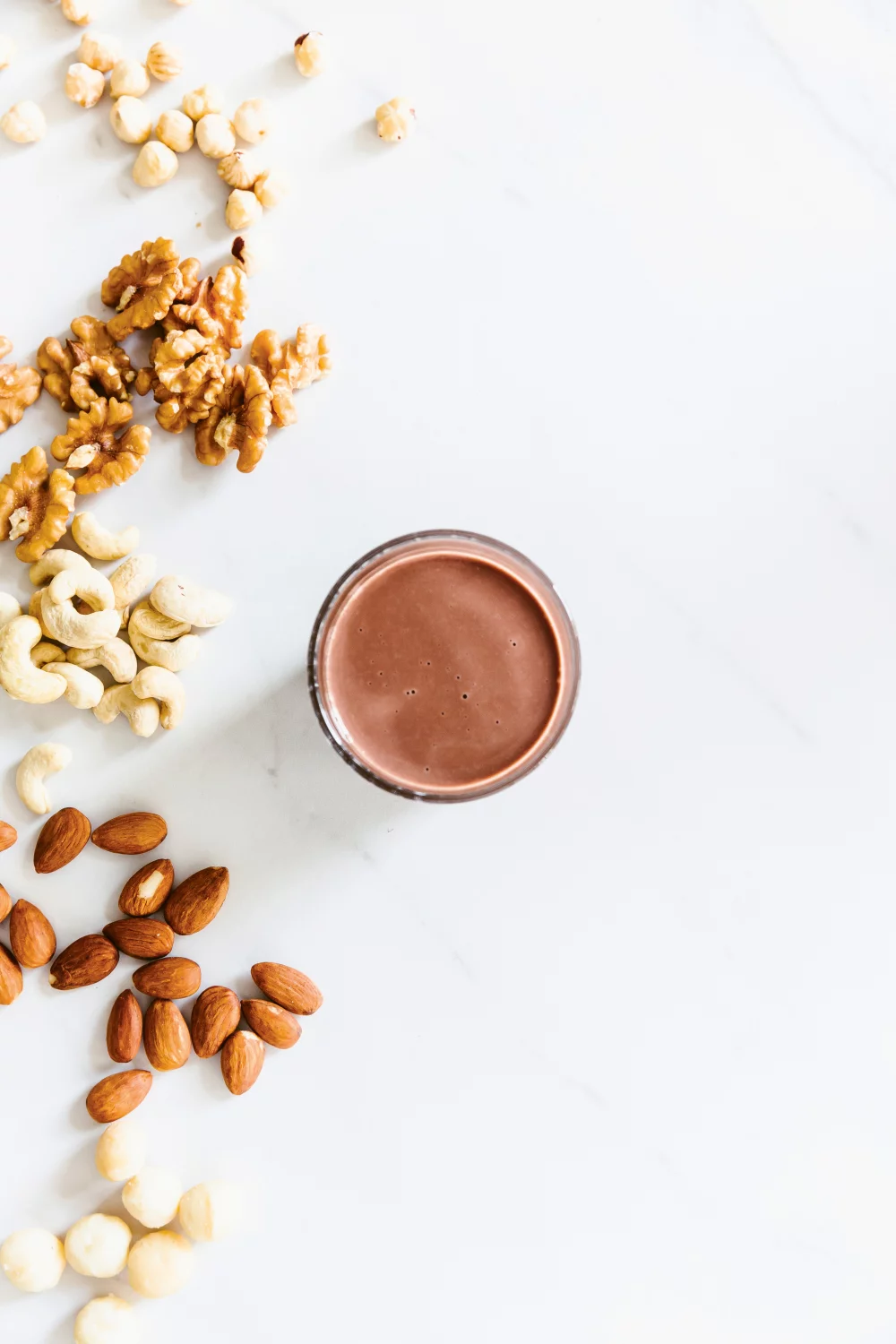 Cacao en bananen smoothie