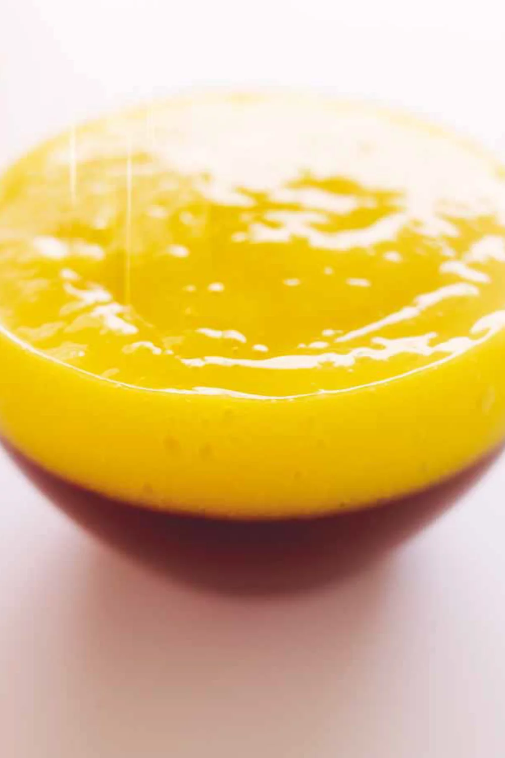 Chocolade panna cotta met mangocoulis