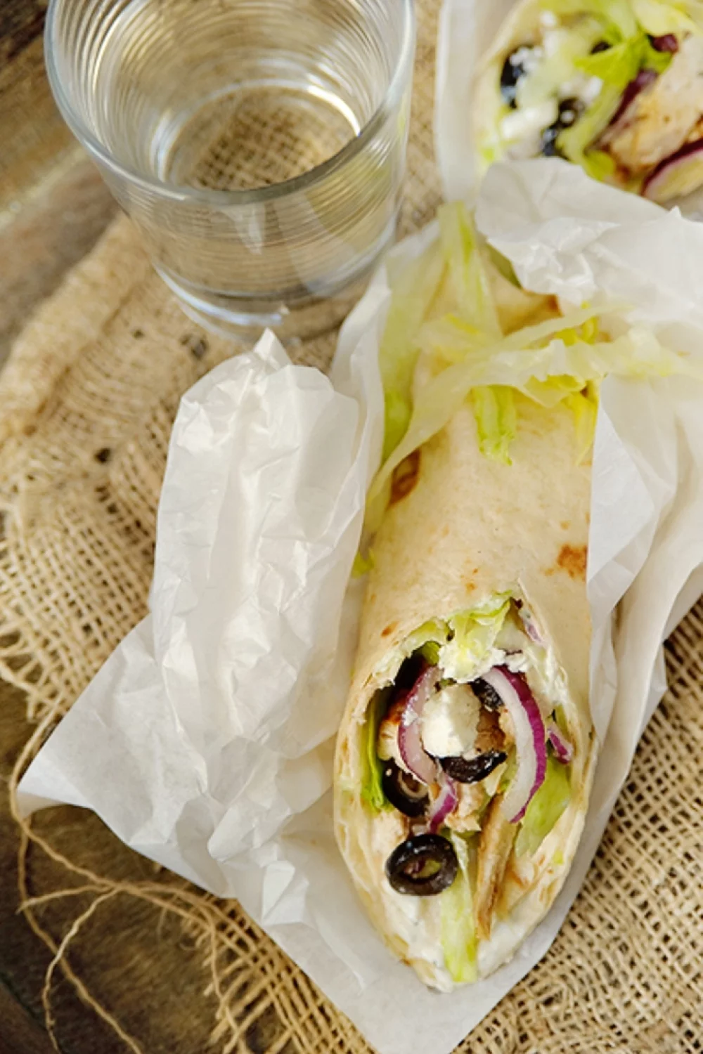 Griekse maaltijd wrap