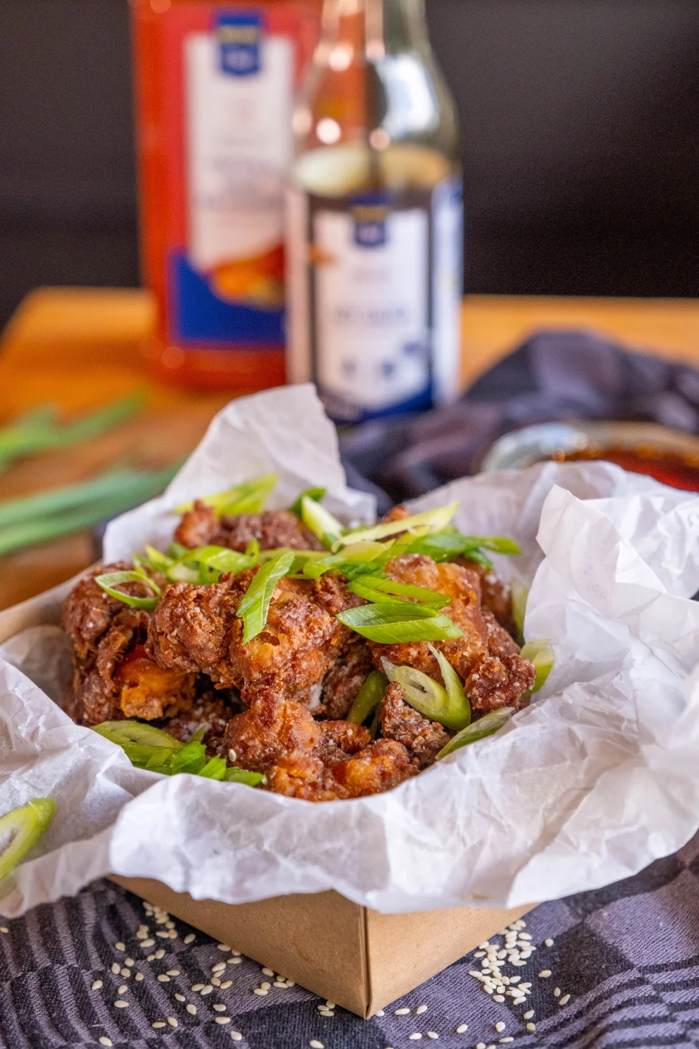 Oosterse crispy chicken met chili-olie