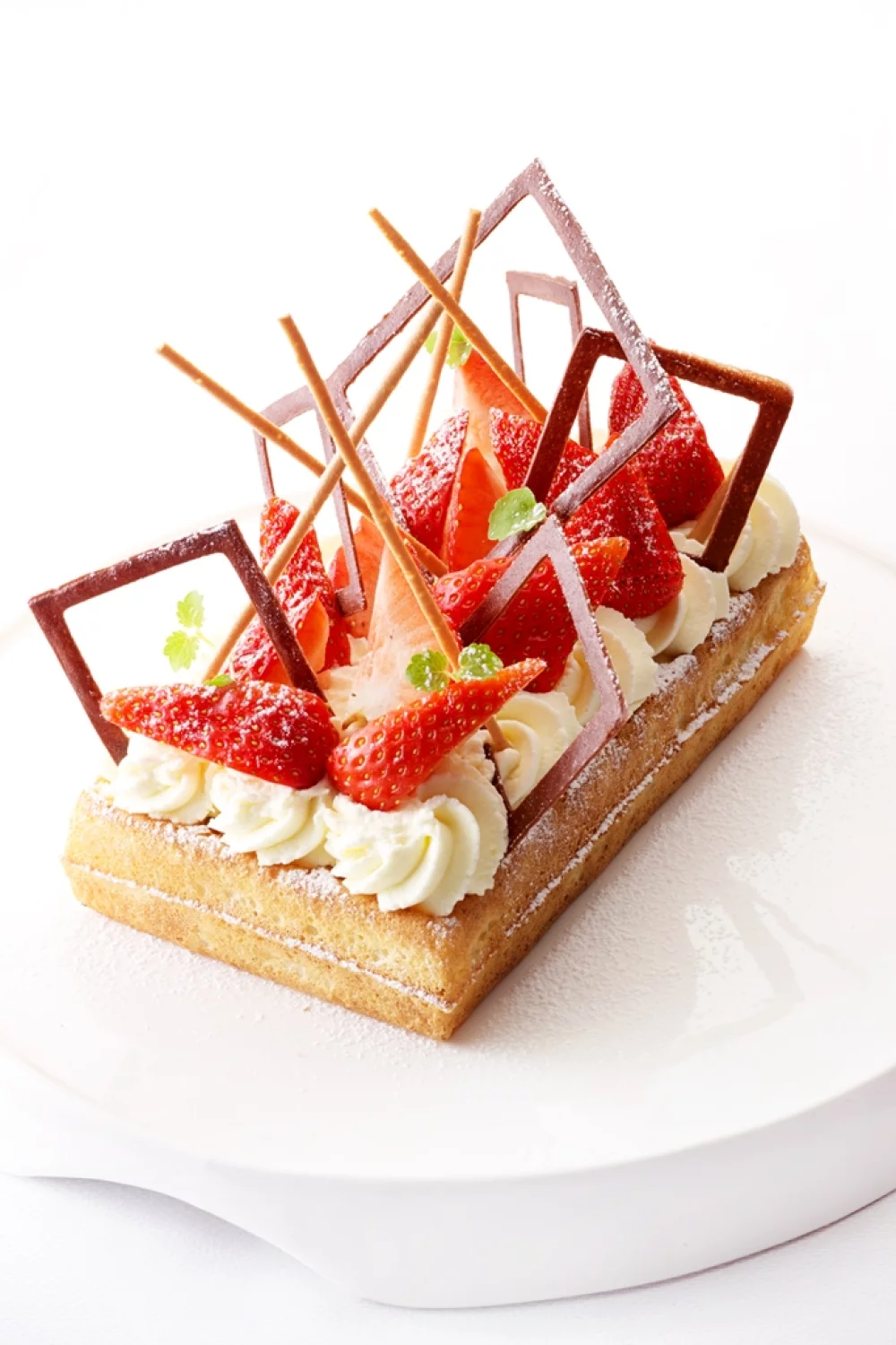 Wafel met aardbeien