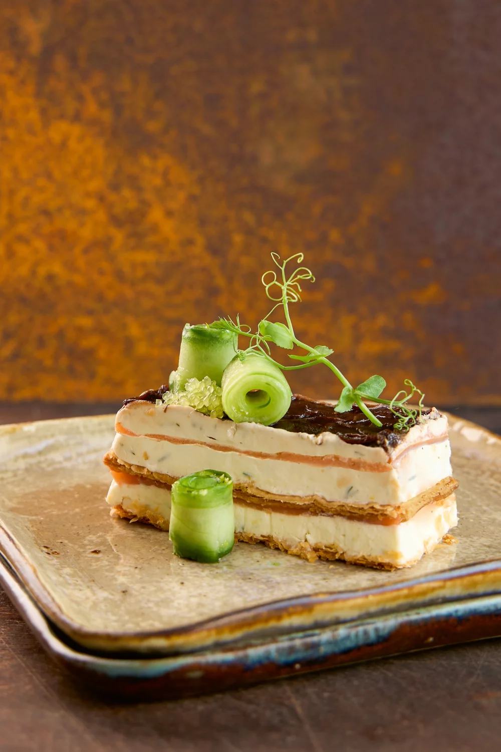 Hartige tompouce met gerookte zalm