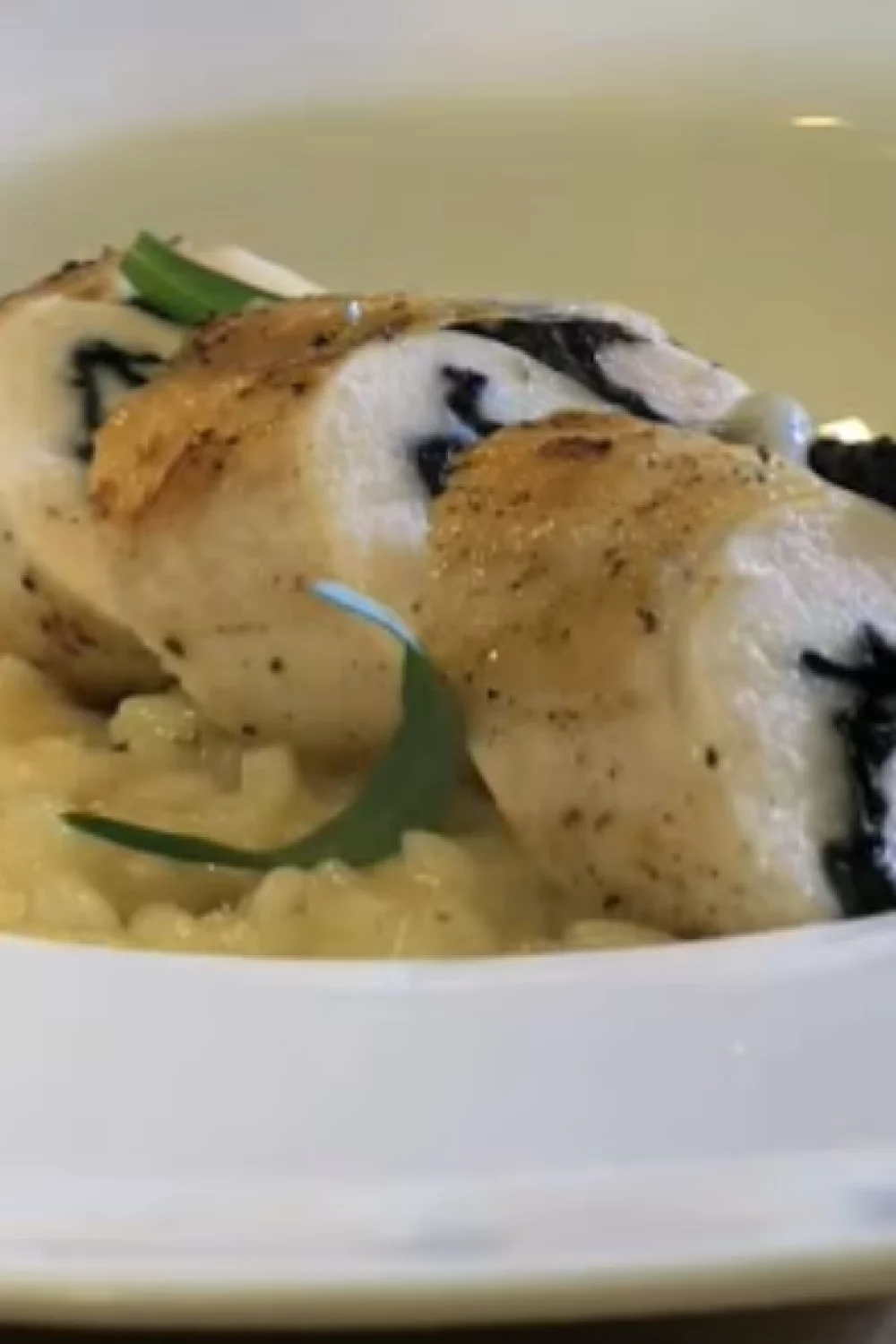 Rollade van Mechelse koekoek met risotto