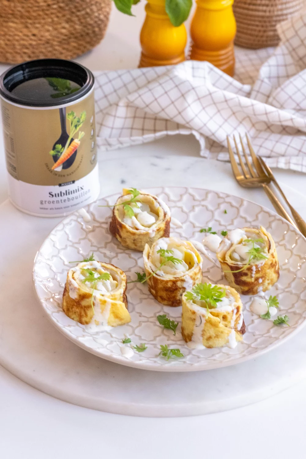 Eiersushi met asperges