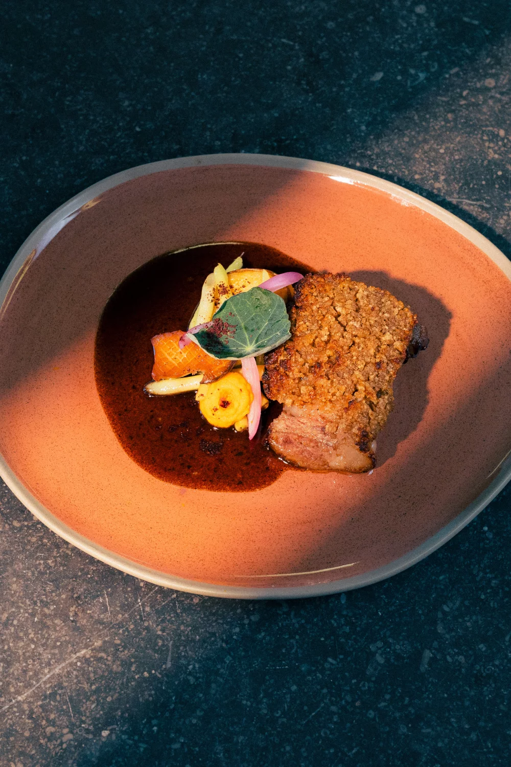 Rib-eye The Duke of Berkshire met zwarte knoflooksaus