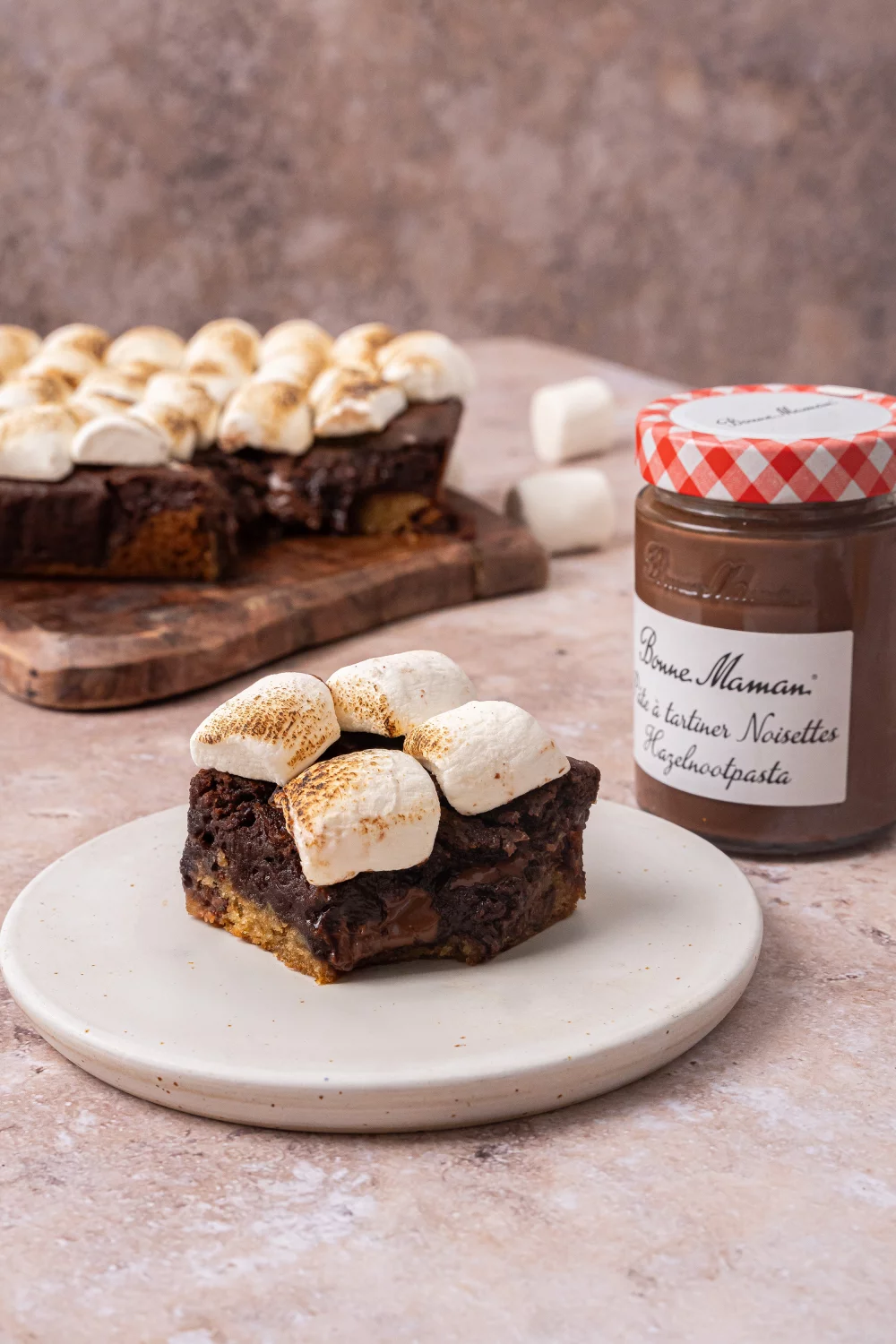 S’mores brookies met hazelnootpasta 