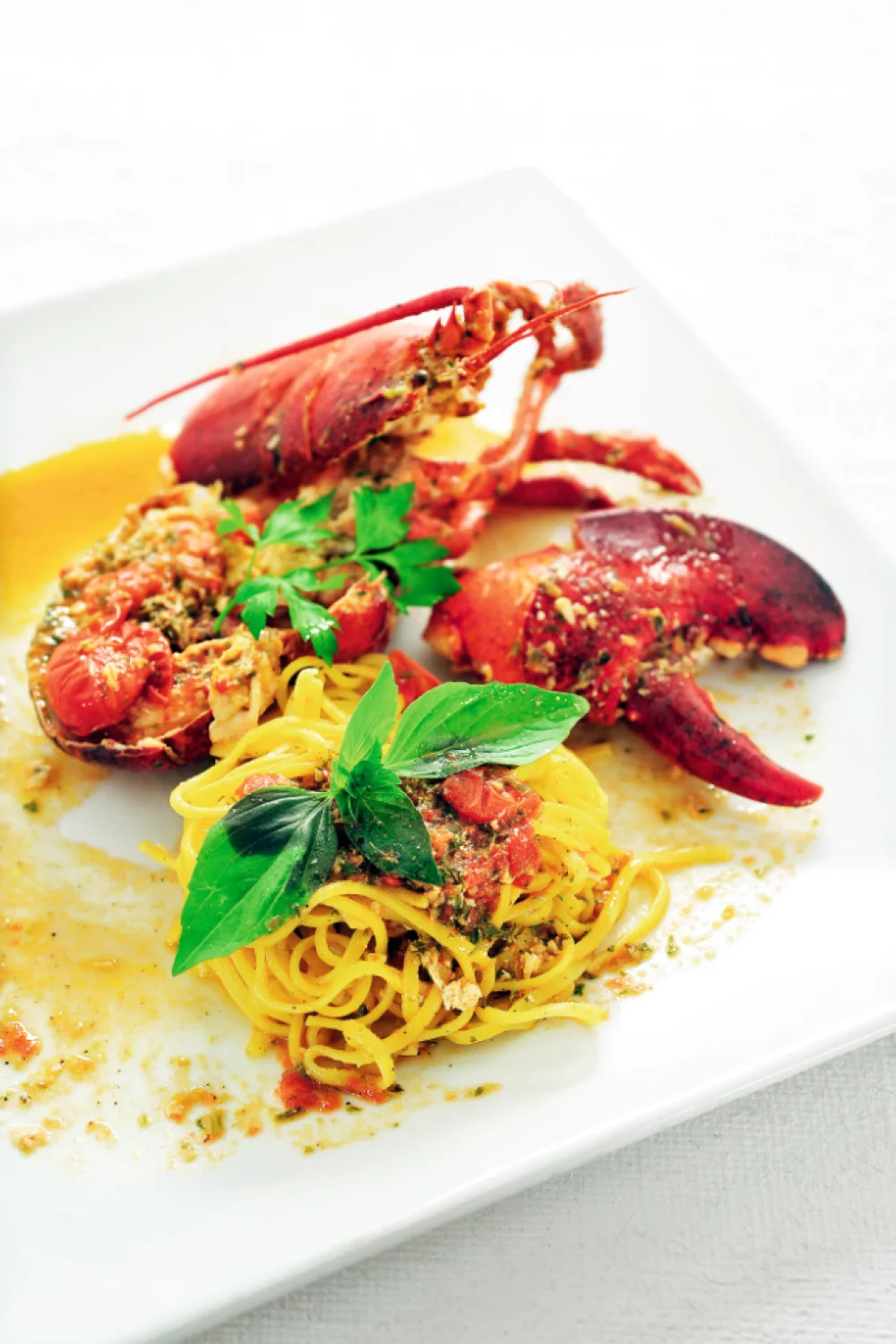 Linguine met kreeft