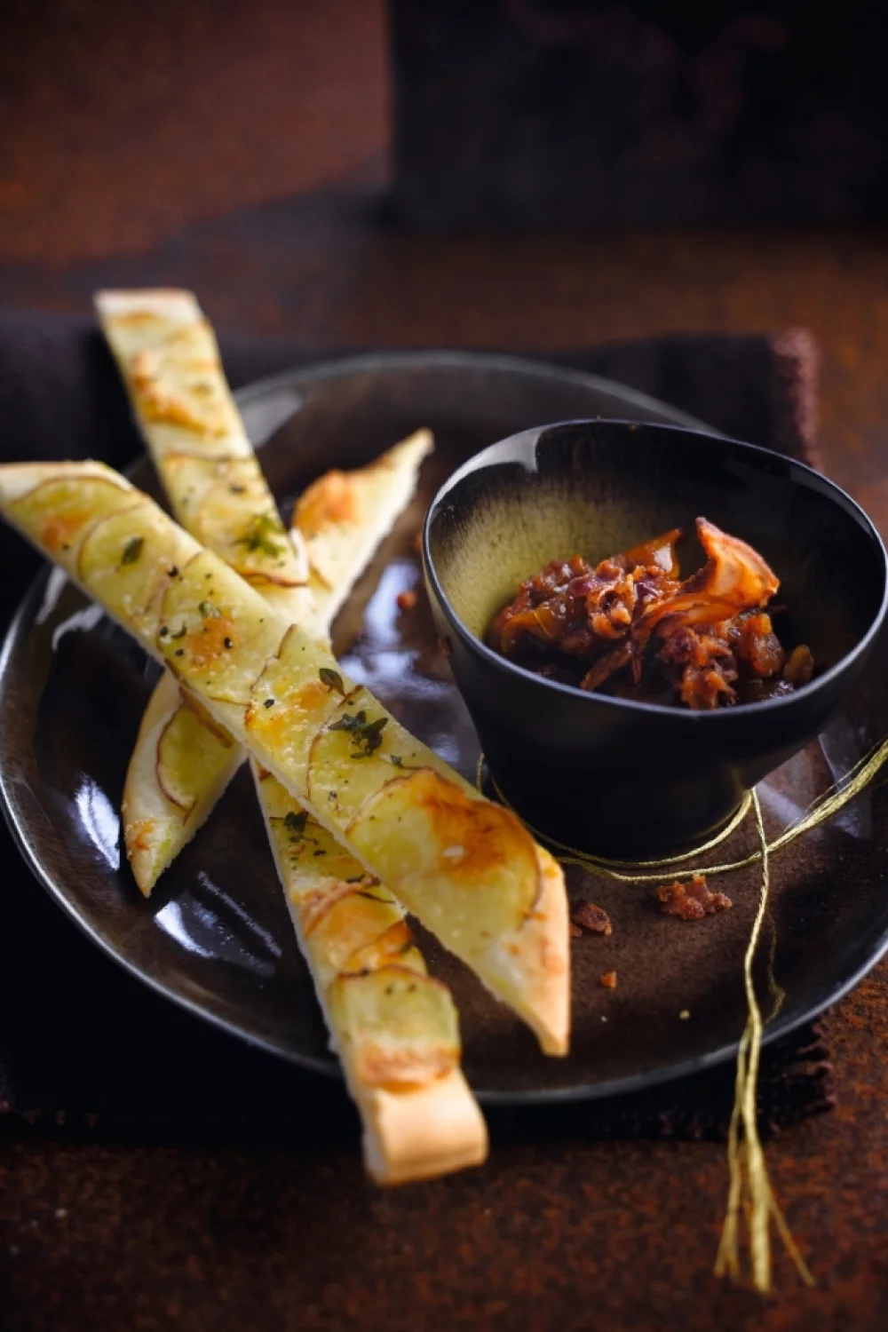 Aardappelpizza met baconchutney