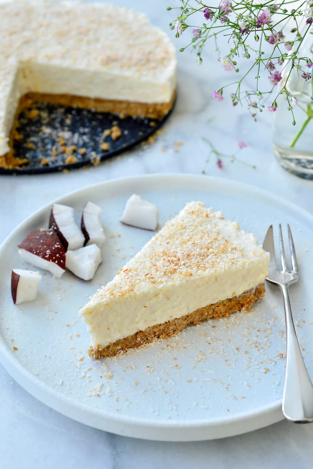 No bake kokos cheesecake