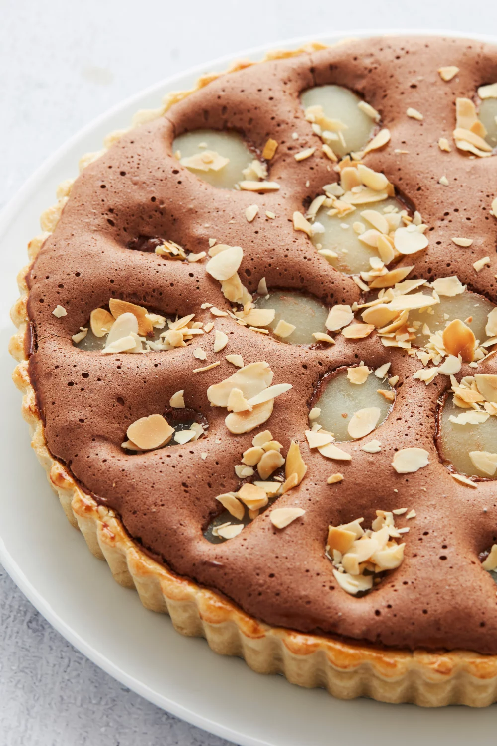 Chocoladetaart met peren