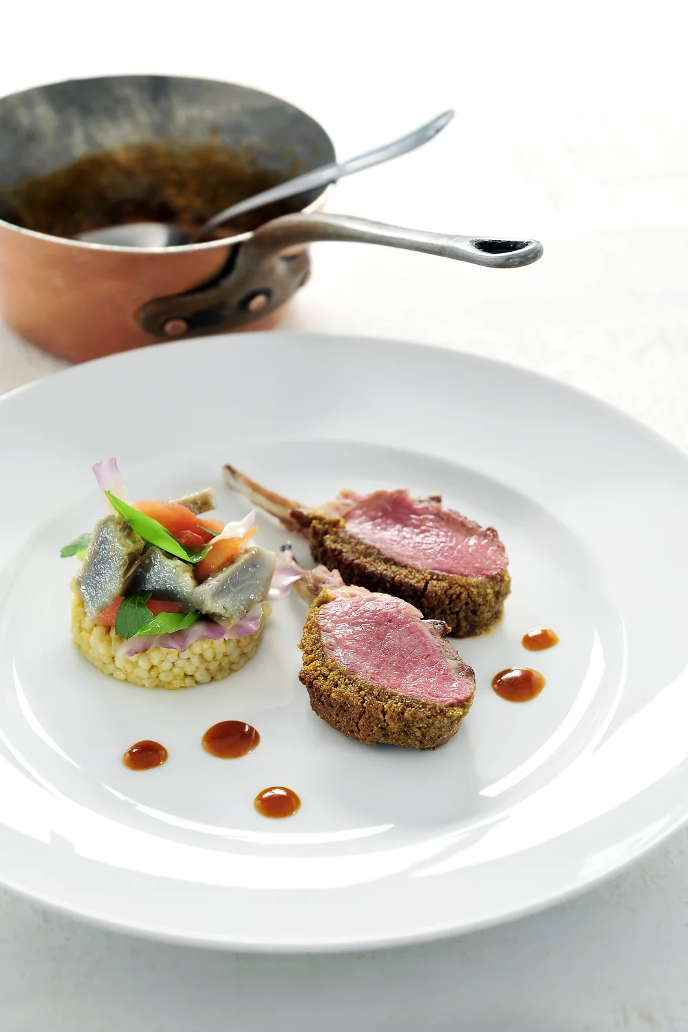 Lamskroon met persillade en couscous