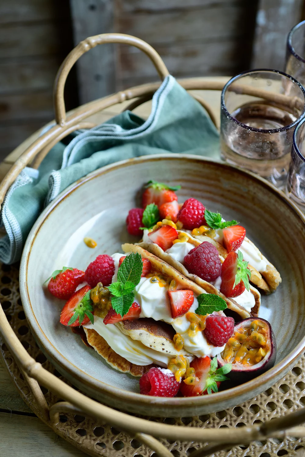 Pancaketaco's met mascarponecrème