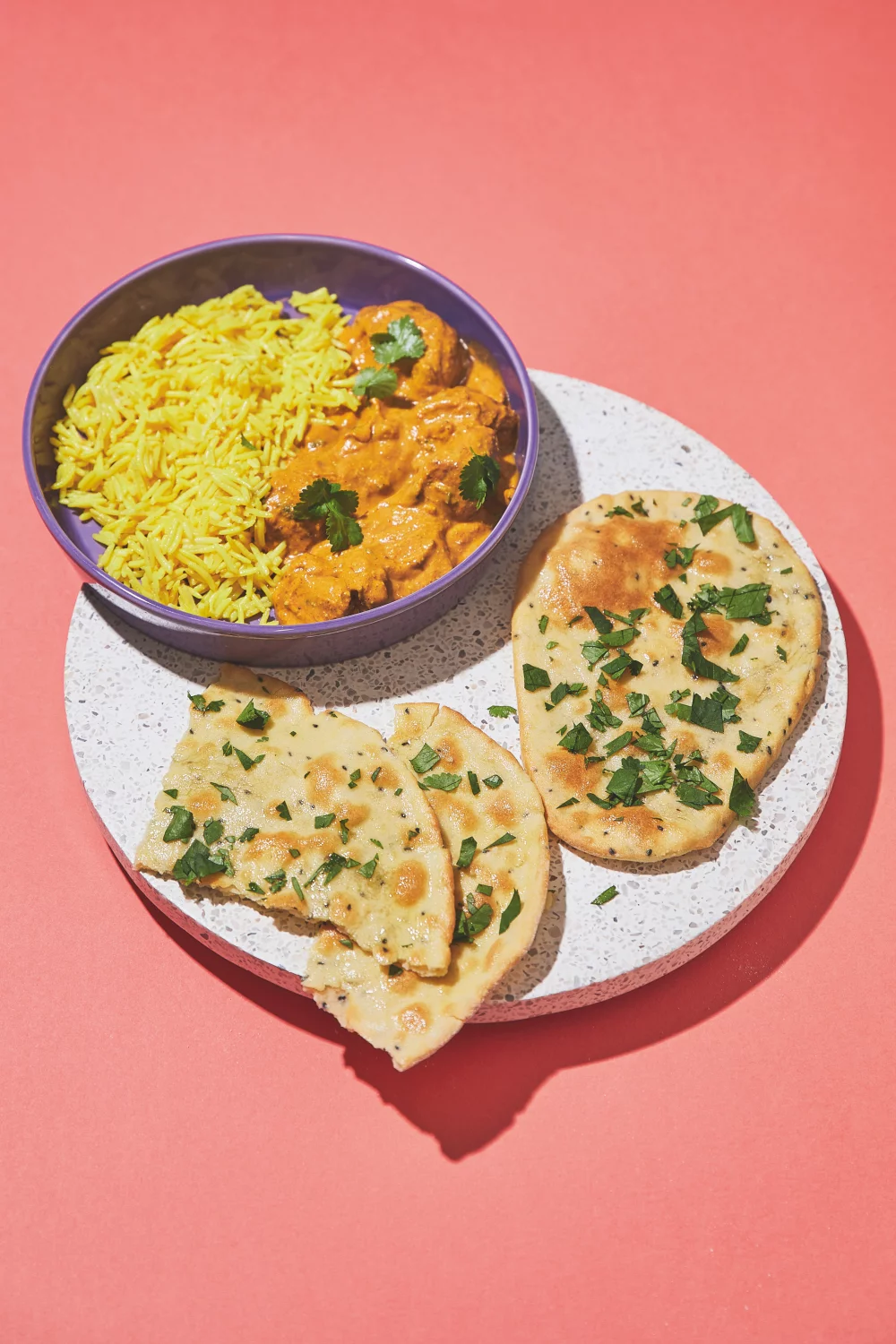 Glutenvrij knoflook-koriandernaanbrood