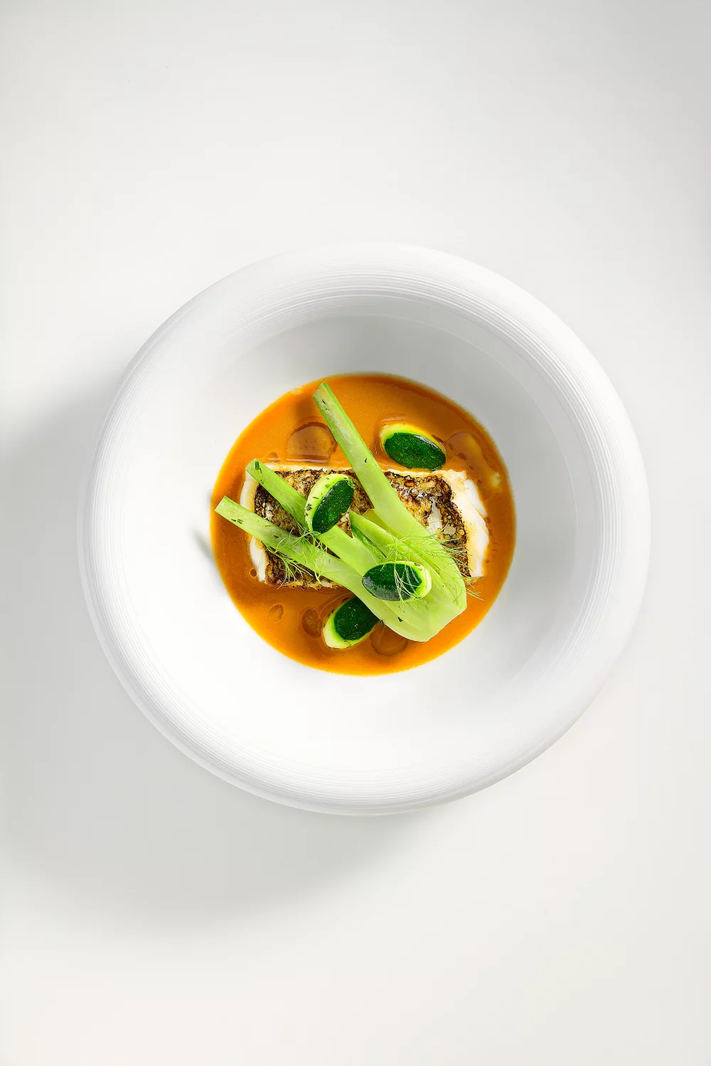 Schelvissoep met venkel en courgette