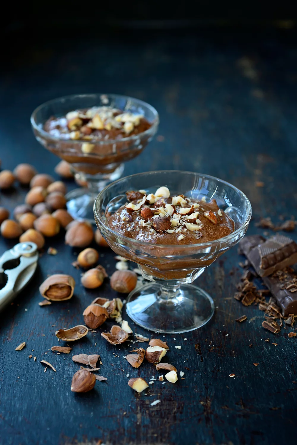 Chocolademousse met hazelnoten