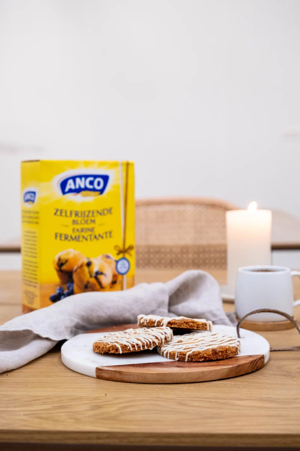 Amandel blondie cookies