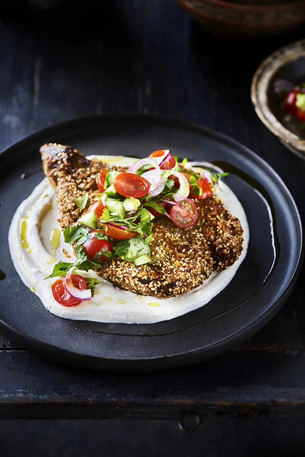 Aubergineschnitzel op z’n Libanees