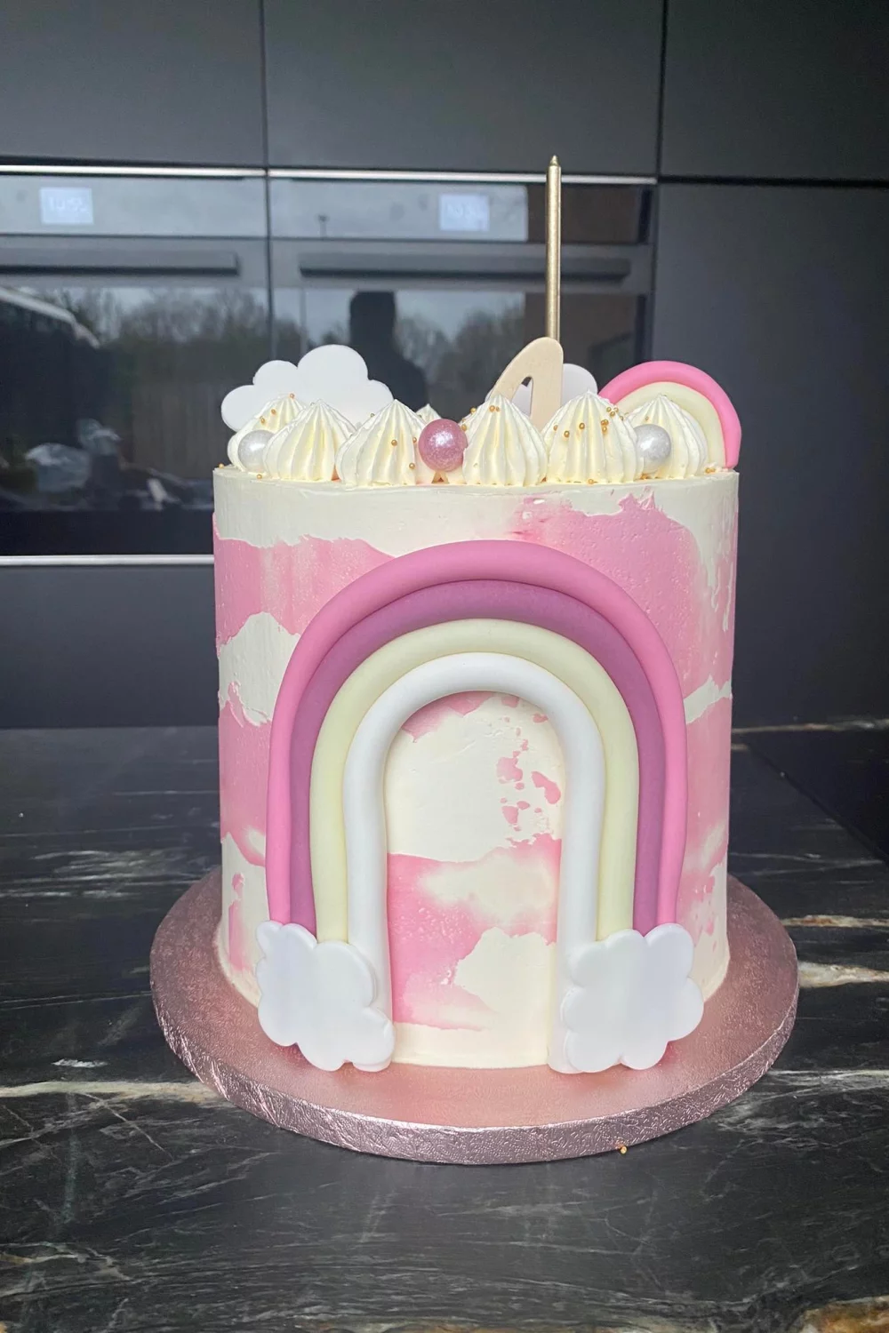 Regenboog van suikerpasta