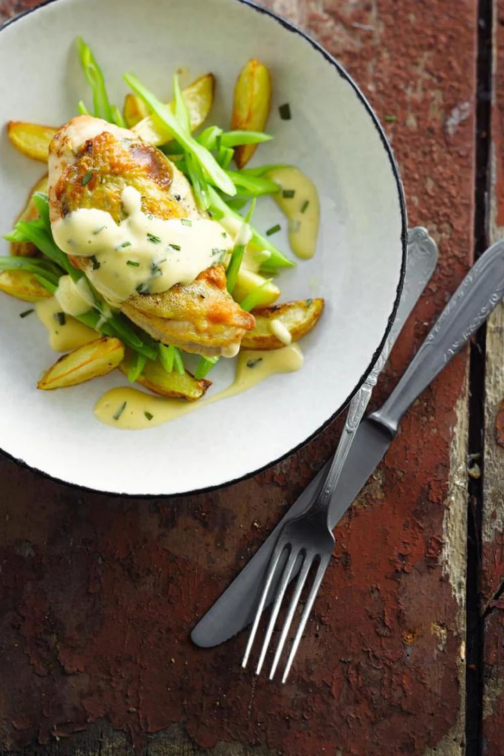 Krokante fazant met béarnaise