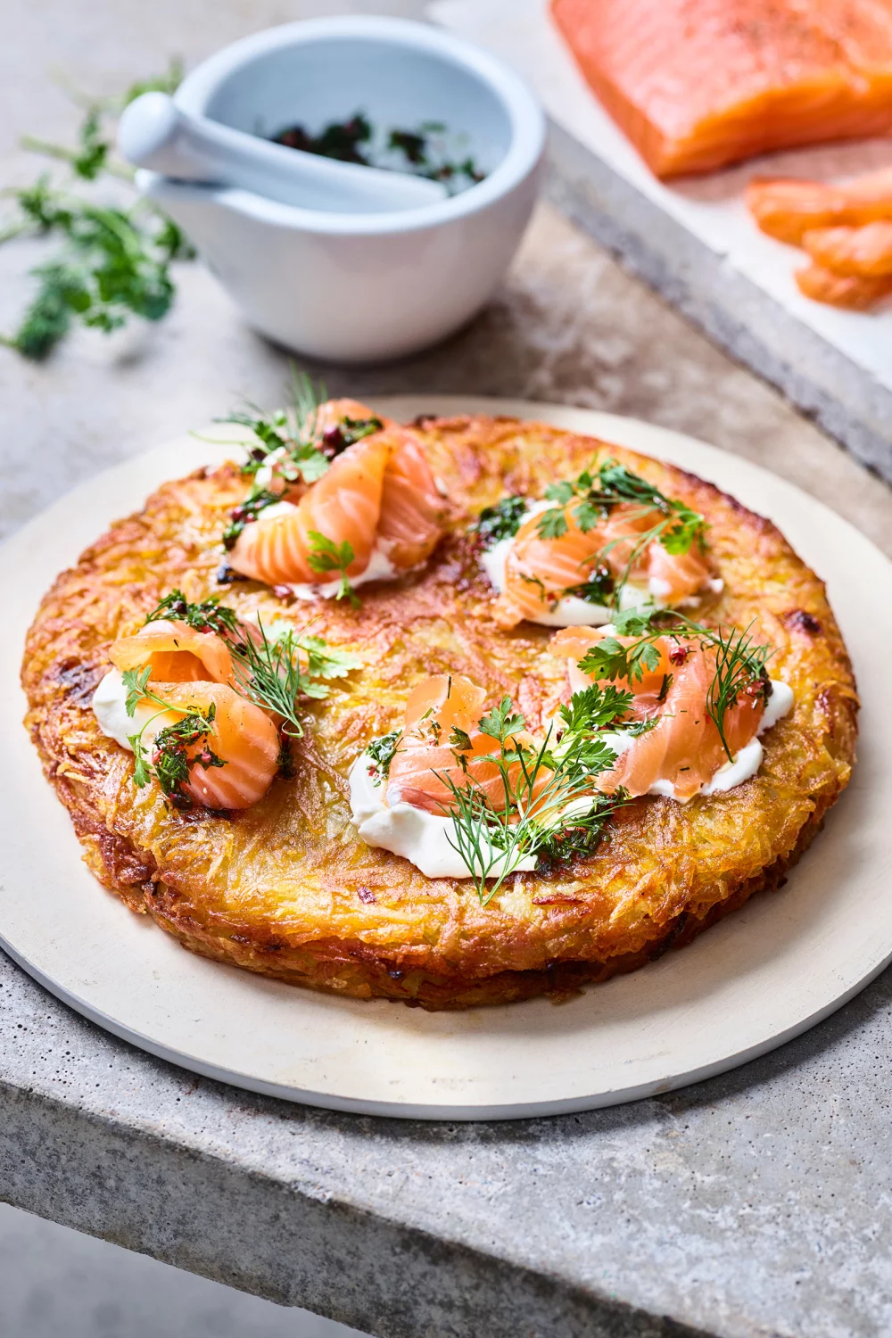 Rösti XXL met gravad lax