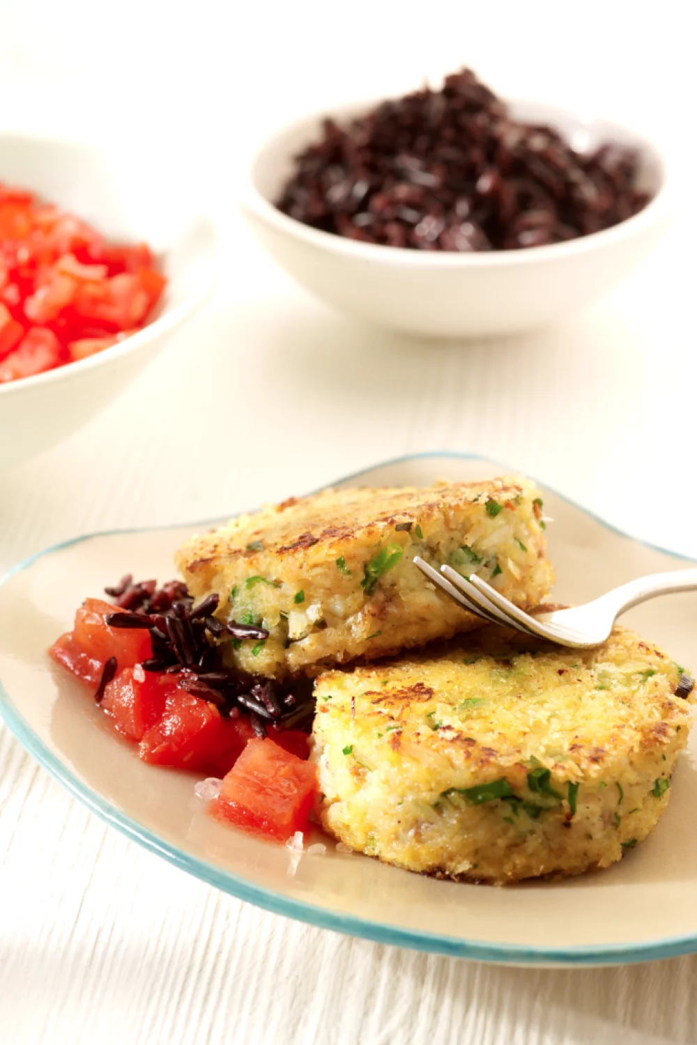 Amerikaanse crabcakes met tartaar van tomaten