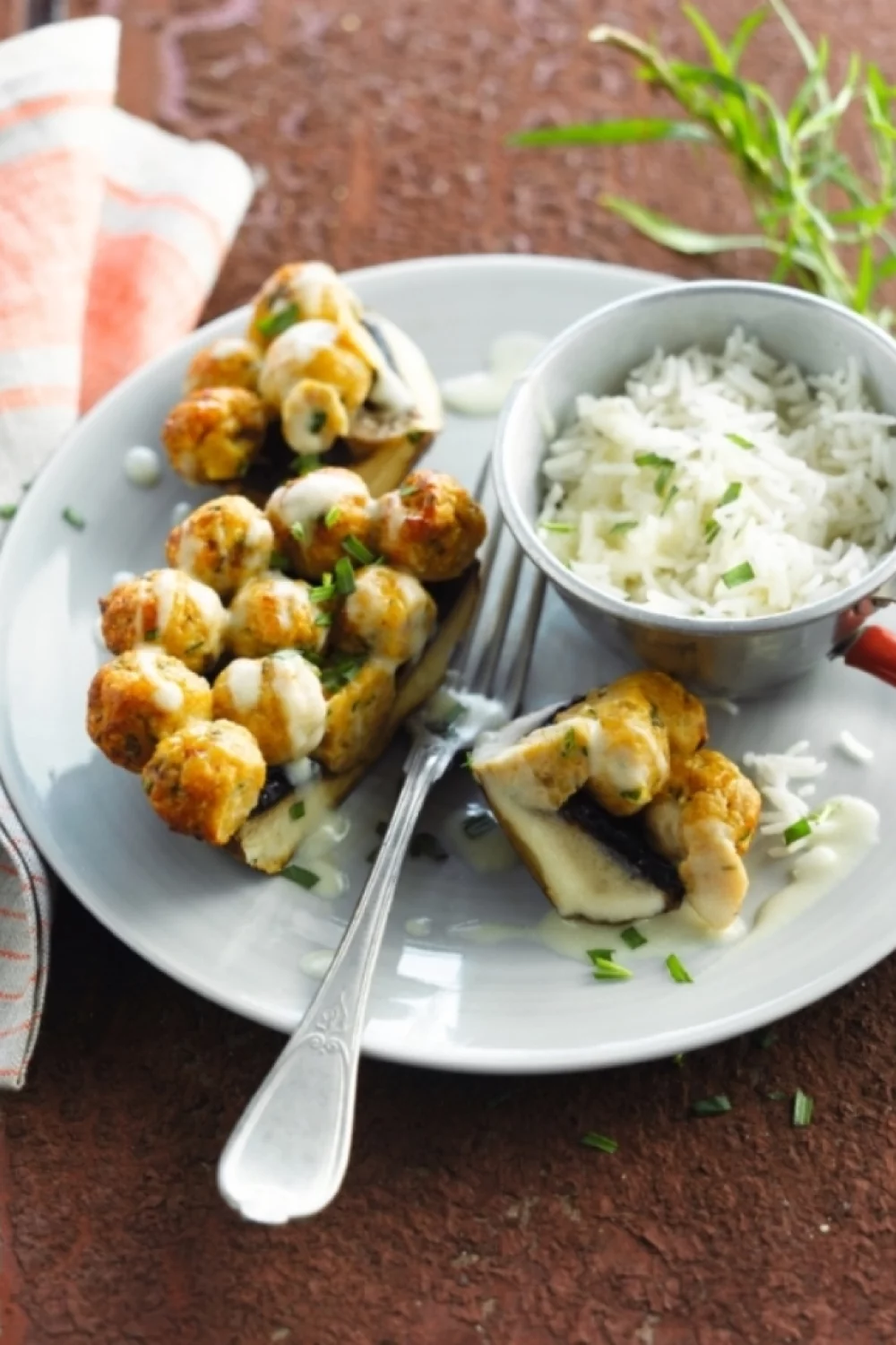 Gevulde champignons met kip