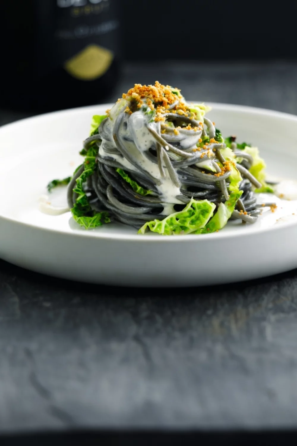 Pasta met boerenkool & champagnesaus