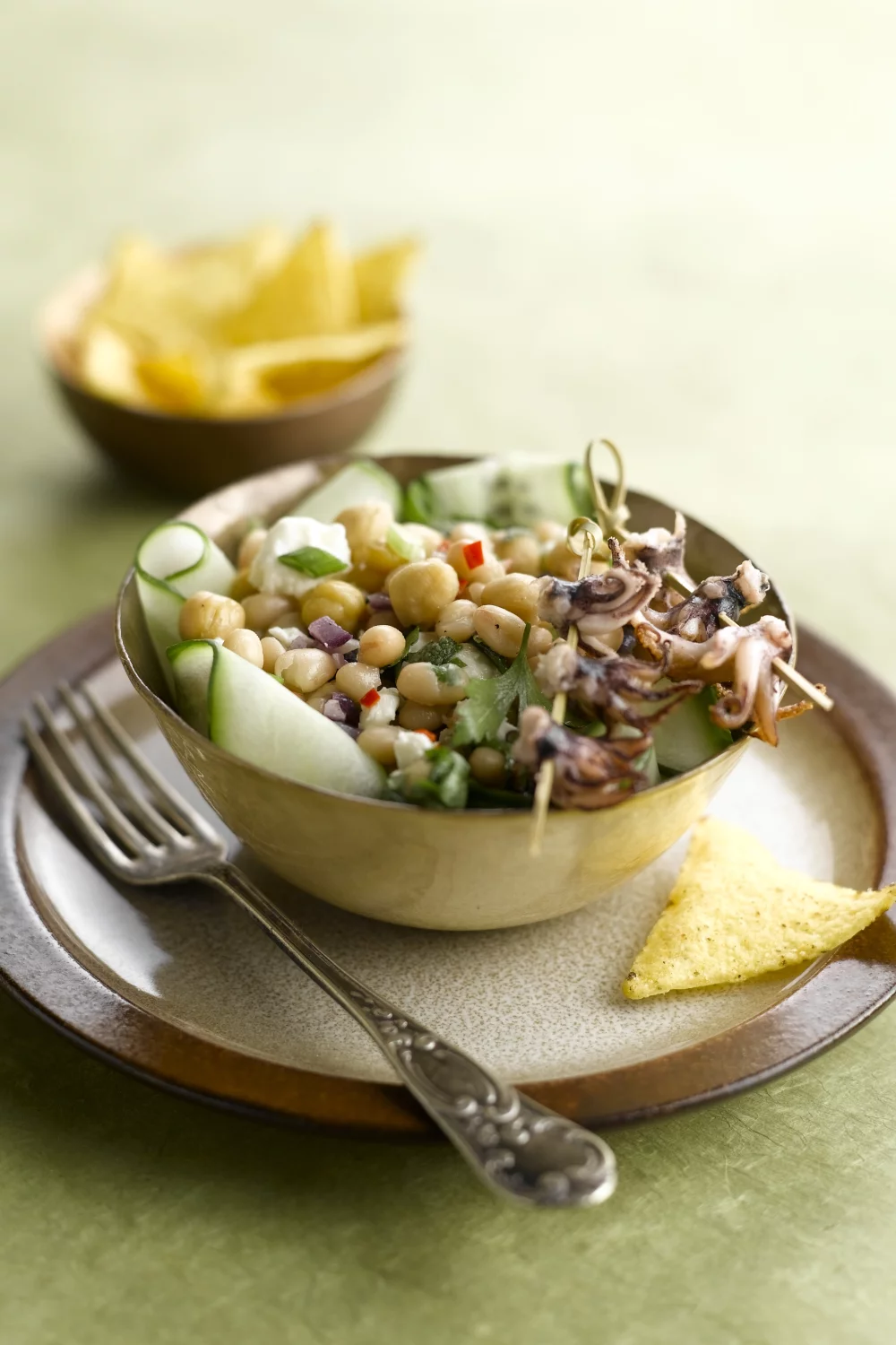 Mexicaanse salade met inktvisjes