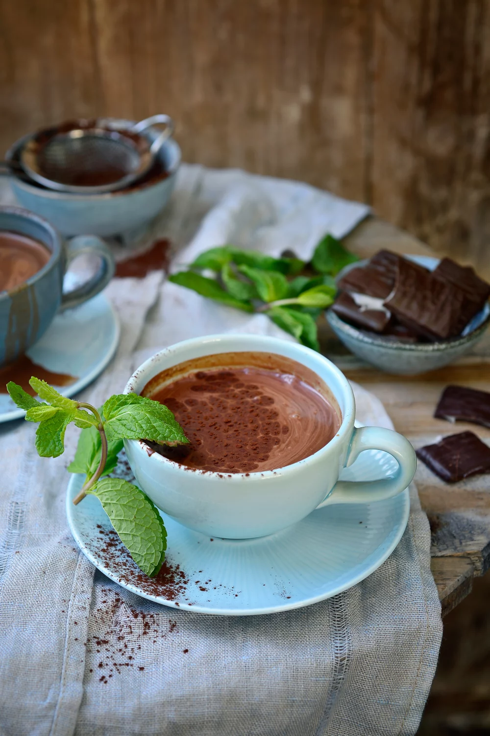 Chocolademelk met munt