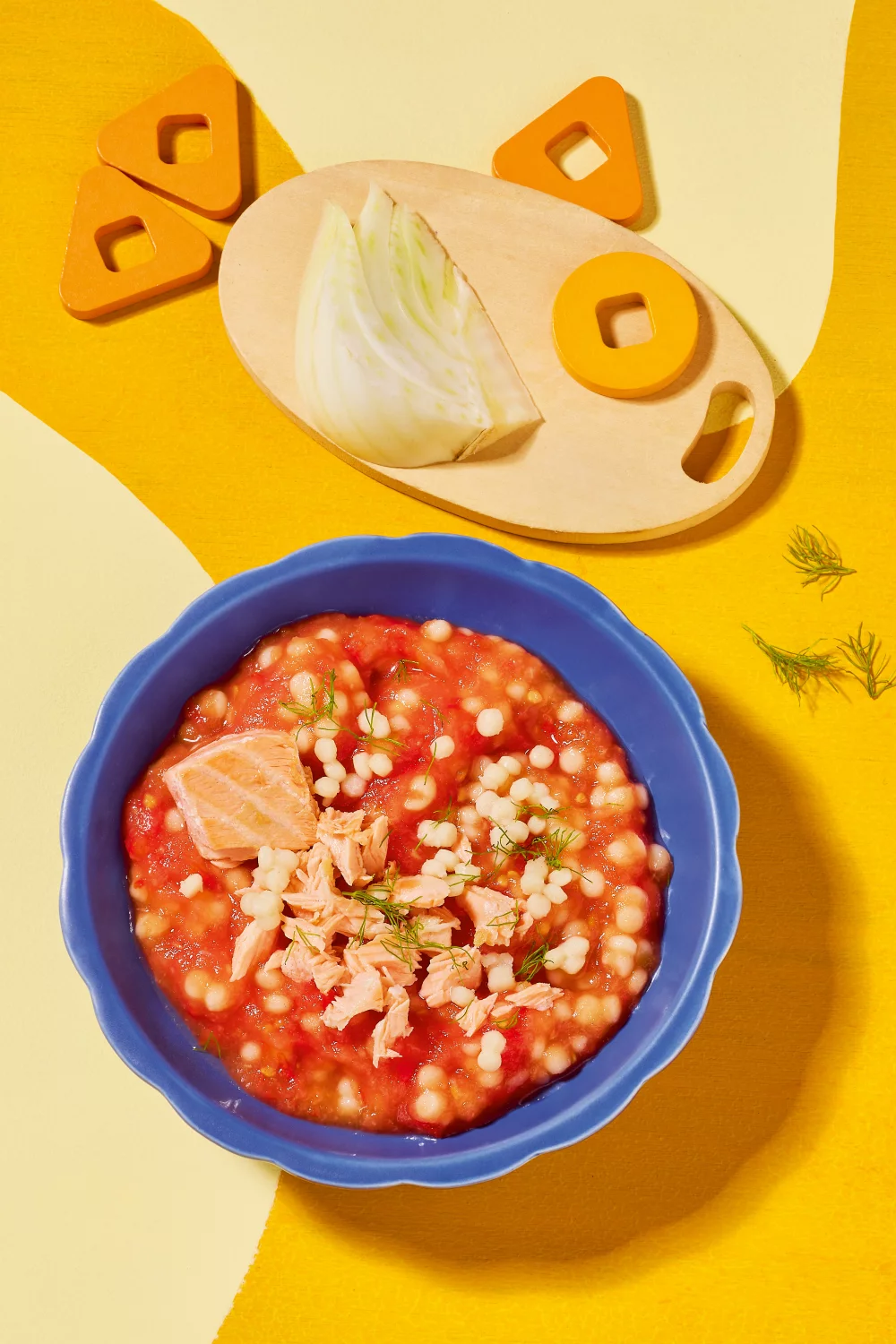 Parelcouscous met zalm en venkel