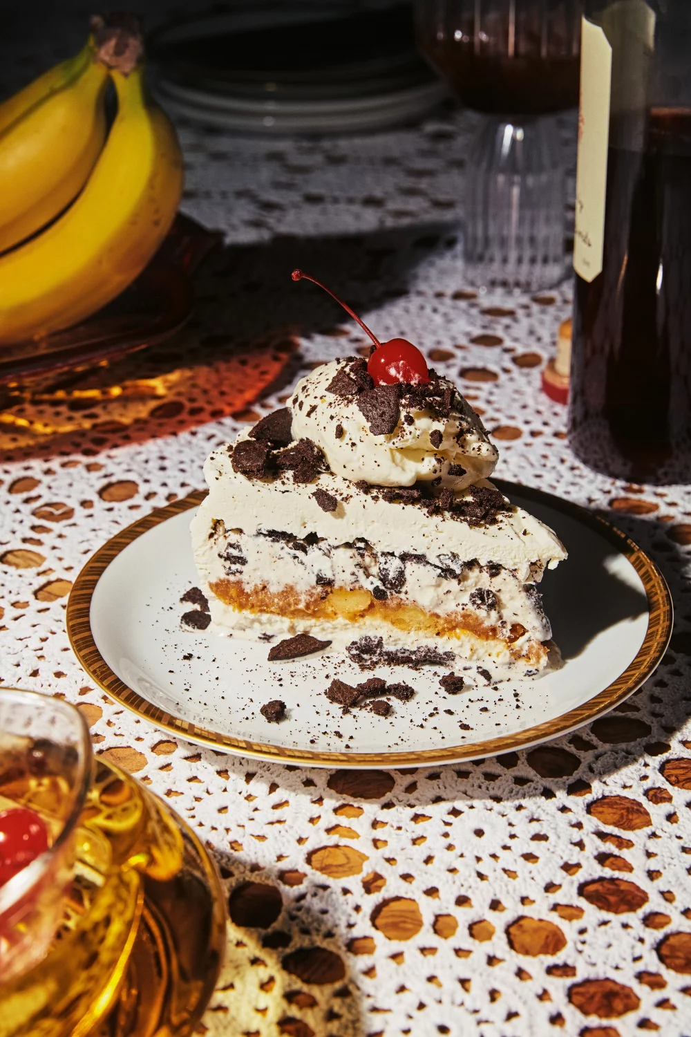 Banana split ijstaart