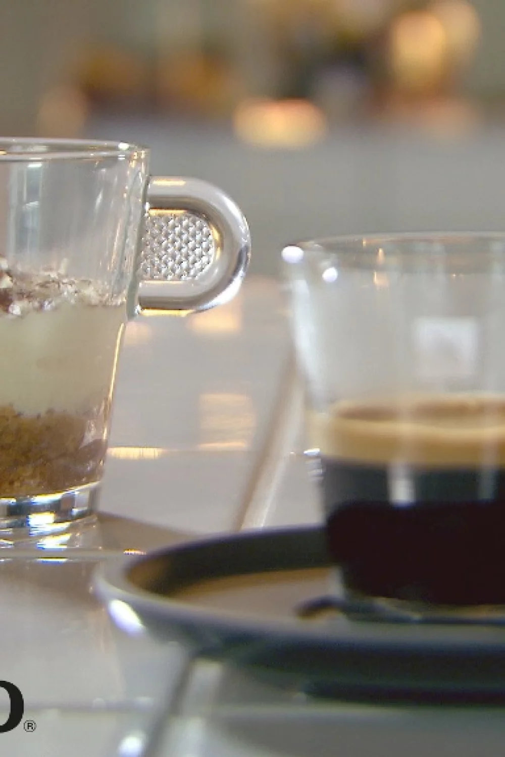 Tiramisu met lange vingers en espuma van mascapone