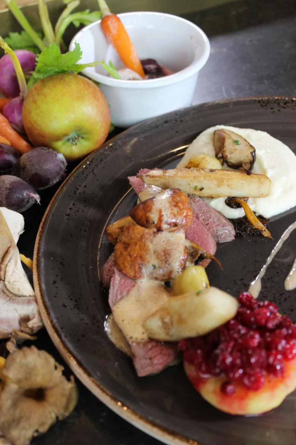 Reebout met truffelbouillon