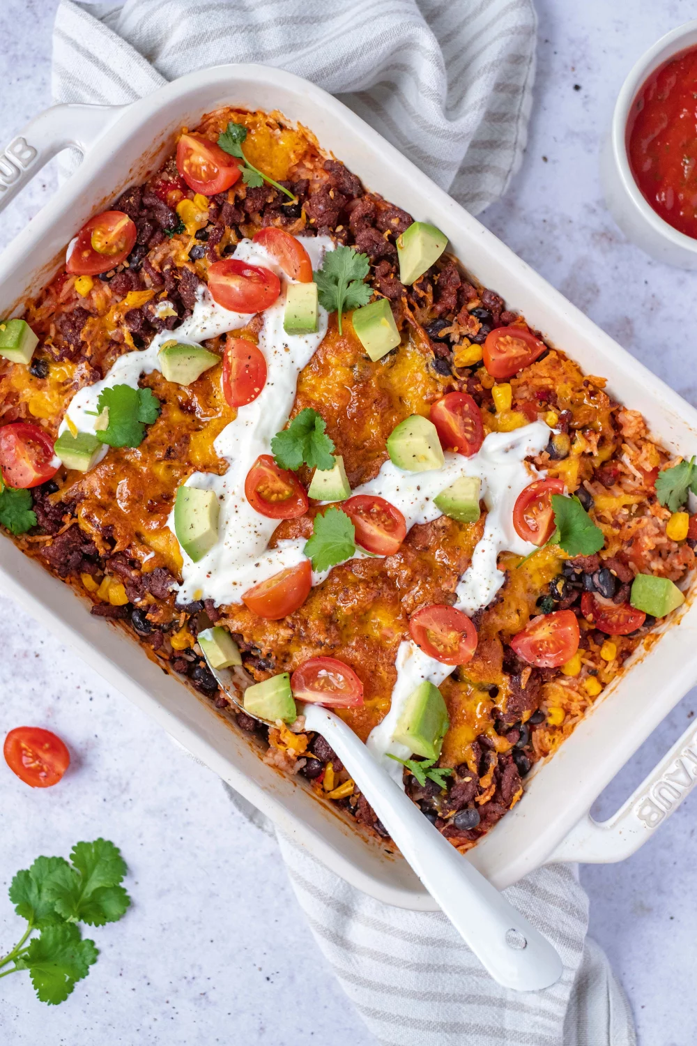 Mexicaanse rijstschotel uit de oven