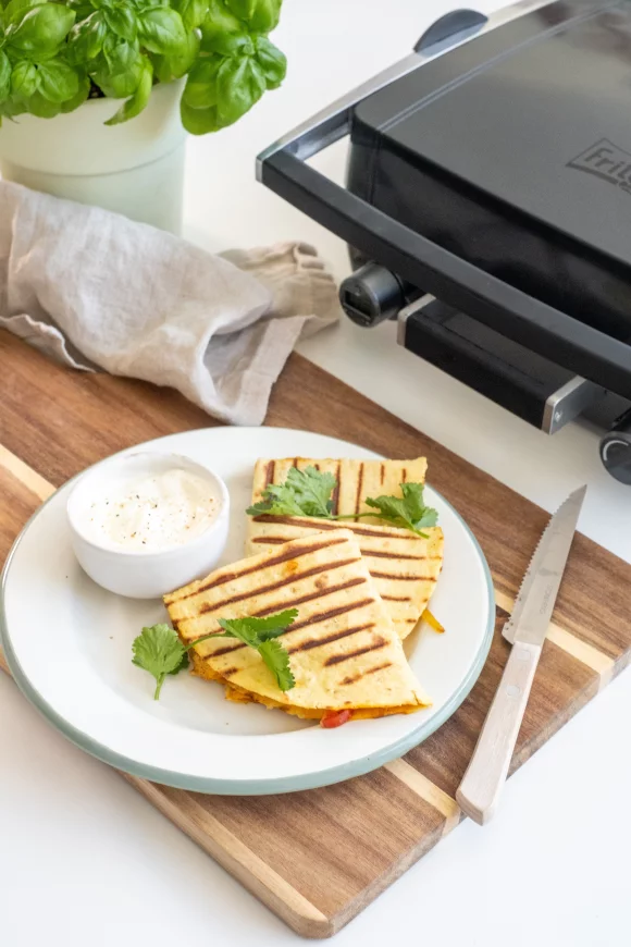 Quesadilla’s met kip en paprika