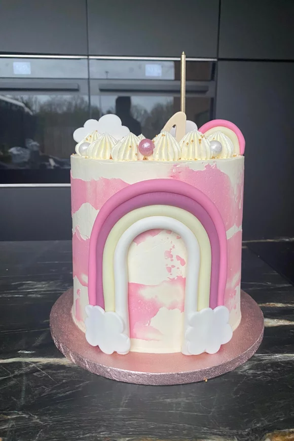 Regenboog van suikerpasta
