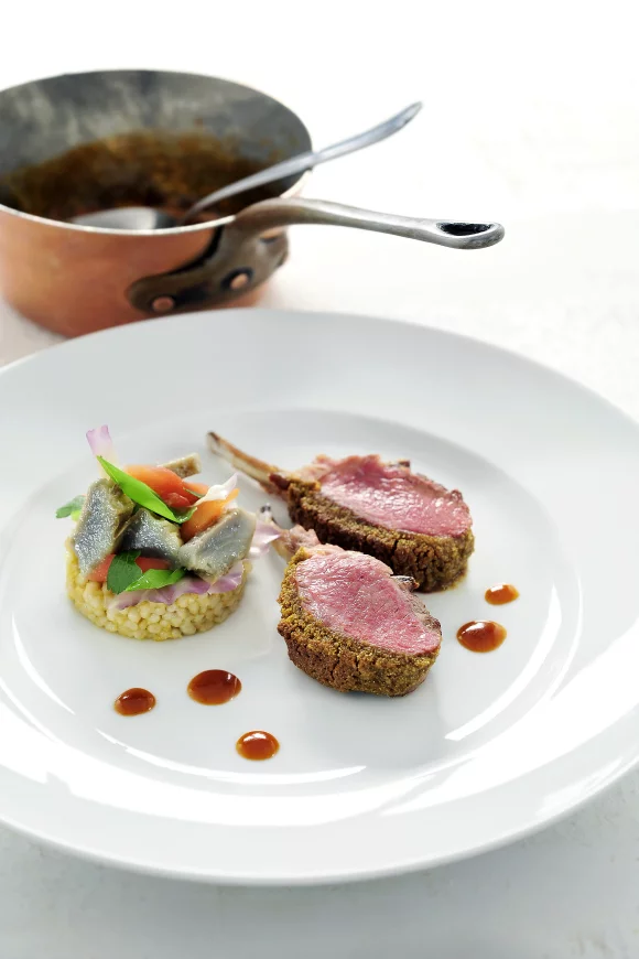 Lamskroon met persillade en couscous