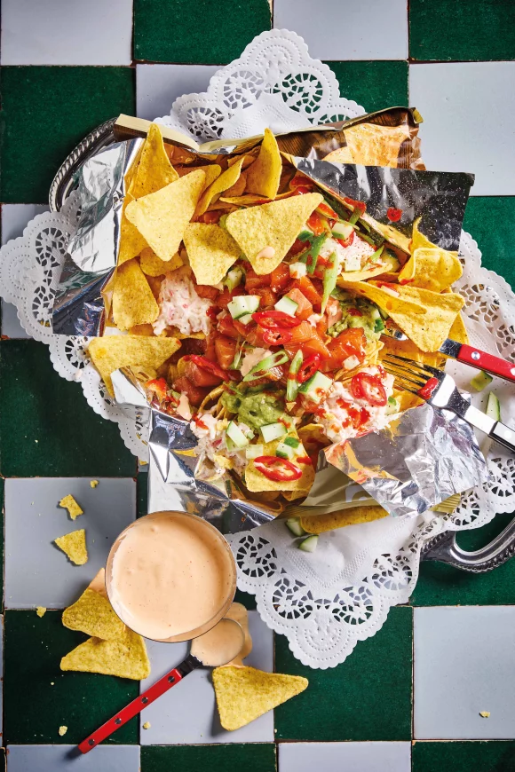 Sushi-nachoschotel