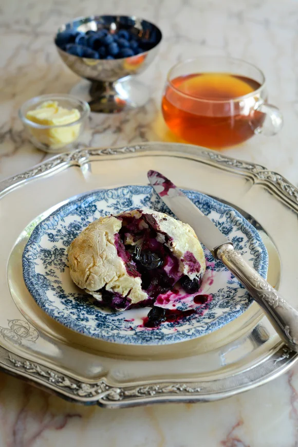 Blauwebessenscone uit de airfryer