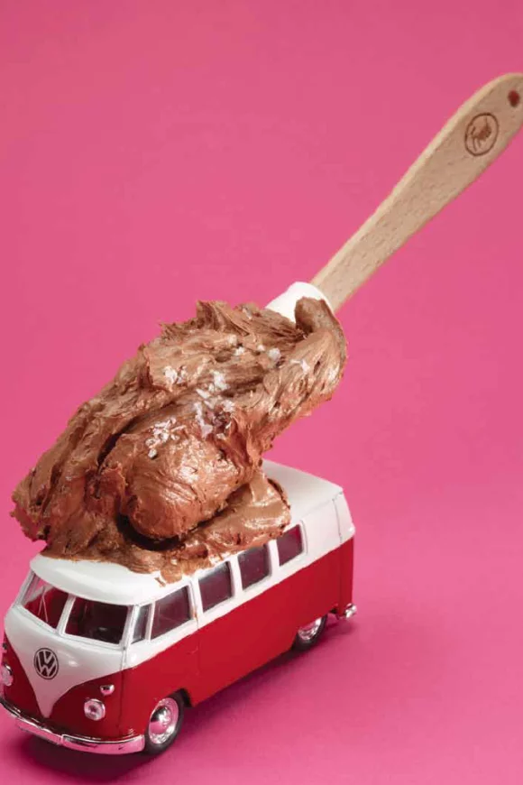 Mousse van chocolade en olijfolie