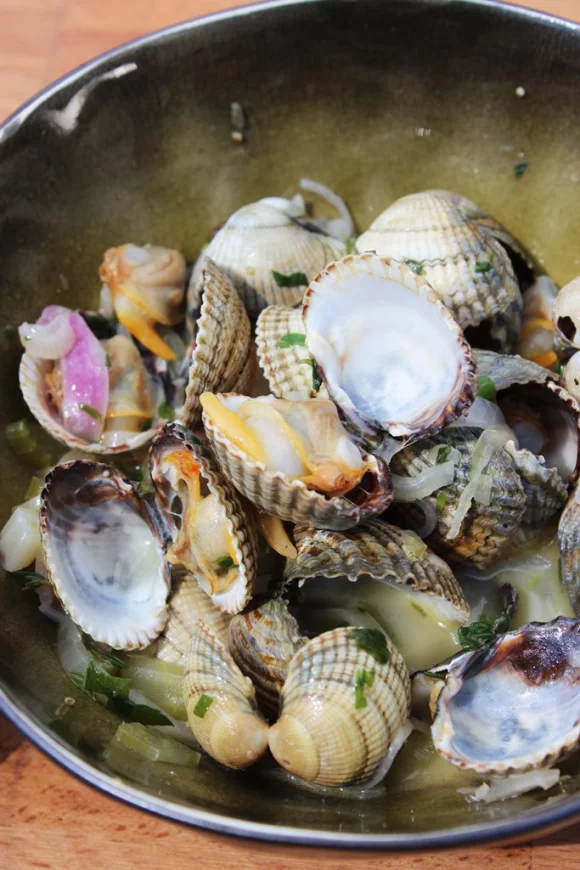 Papillot van kokkels en amandes