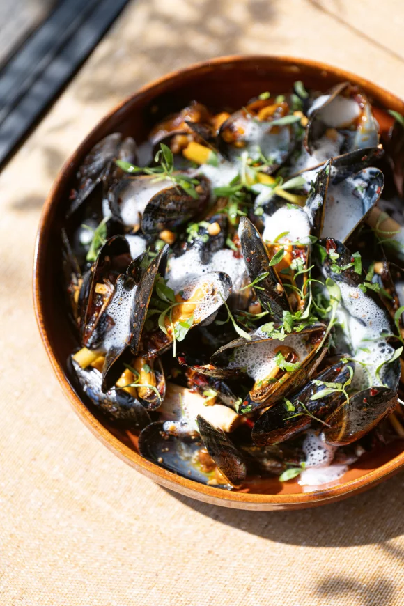 Mosselen met 'nduja