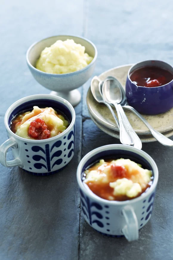Rijstpudding met frambozenbier