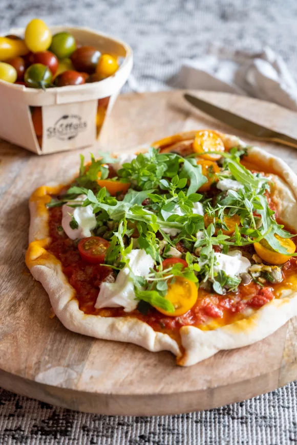 Pizza met wulken en worst