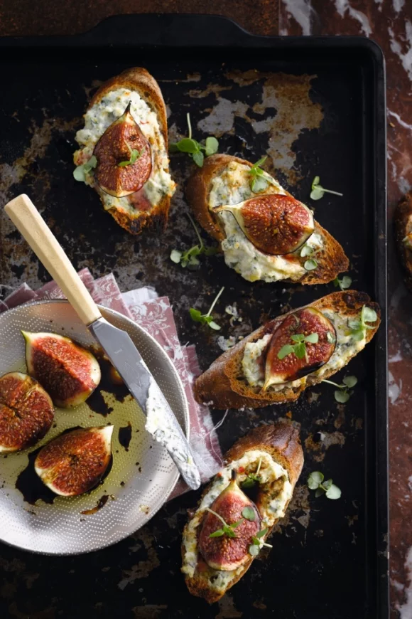 Crostini met ricotta & vijgen
